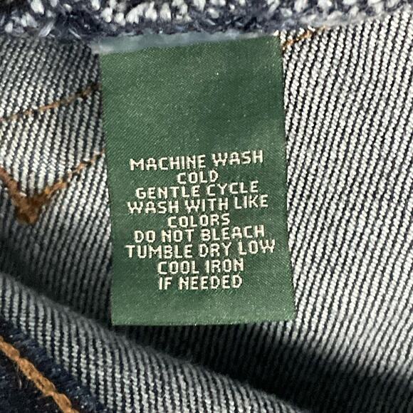 Lauren Ralph Lauren Womens Jeans Classic Straight Leg Mid Rise Dark Blue Rinse 6 - Picture 12 of 14